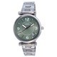 Fossil Carlie Stainless Steel Green Dial Quartz ES5157 Women's Watch