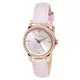 French Connection Crystal Accents Leather Strap Quartz FCS1006P Women's Watch