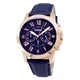 Fossil Grant Chronograph Blue Leather Strap FS4835 Men's Watch