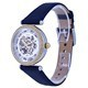 Fossil Lyric Crystal Accents Leather Skeleton Dial Automatic ME3199 Women's Watch