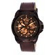 Fossil Bronson Leather Skeleton Dial Automatic ME3219 Men's Watch