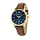 Maserati Epoca Blue Sunray Dial Leather Quartz R8851118014 100M Men's Watch