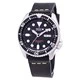 Seiko Automatic SKX007J1-var-LS14 Diver's 200M Japan Made Black Leather Strap Men's Watch