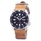 Seiko Automatic SKX007K1-var-LS18 Diver's 200M Brown Leather Strap Men's Watch