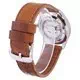 Seiko 5 Sports Automatic Japan Made Brown Leather SNZG09J1-VAR-LS9 100M Men's Watch