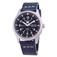 Seiko 5 Sports SNZG15J1-var-LS15 Automatic Japan Made Dark Blue Leather Strap Men's Watch