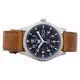 Seiko 5 Sports Automatic Japan Made Brown Leather SNZG15J1-var-LS9 100M Men's Watch